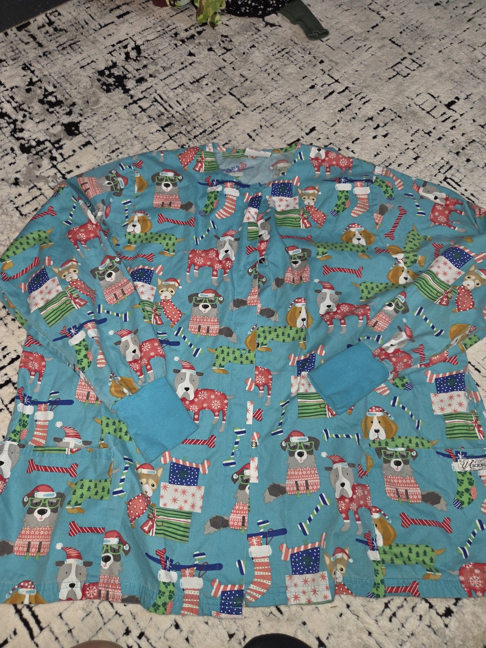 UA Scrub Jacket dogs Theme Medical